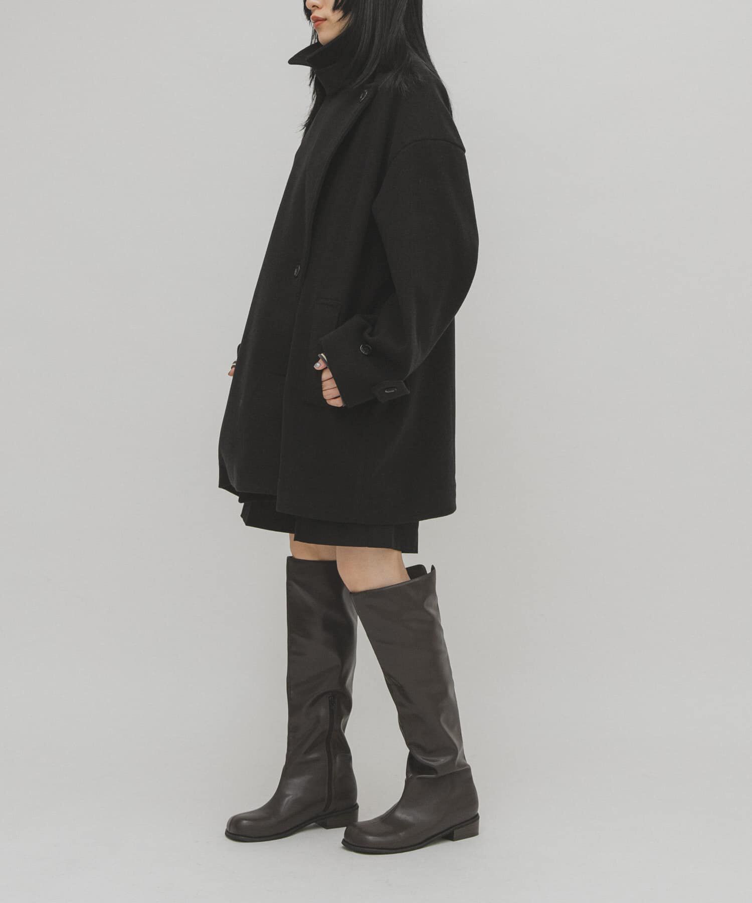  「プランプトゥロングブーツ」|ショートブーツ|