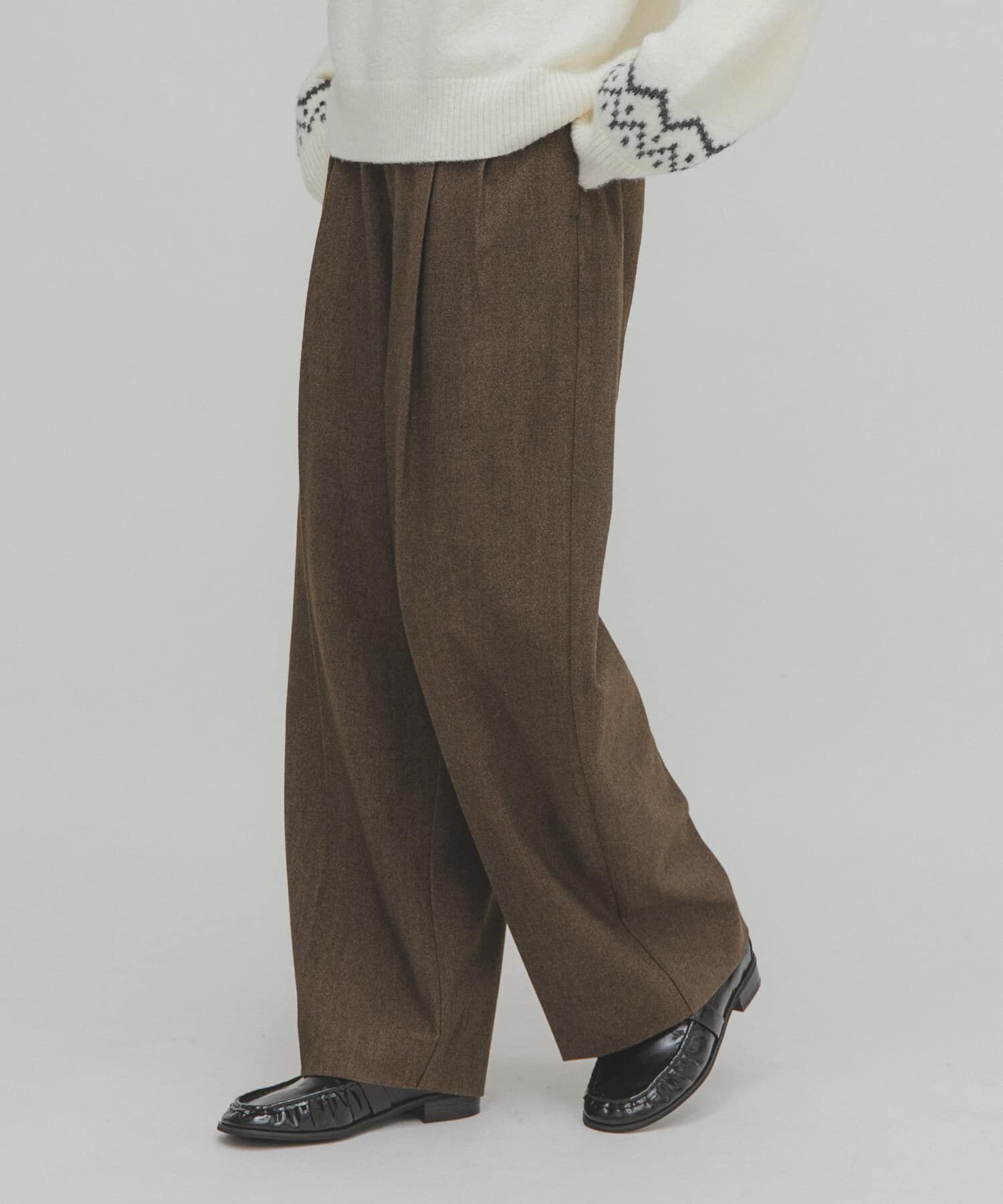  「ウールライクブラッジュドパンツ」|その他|