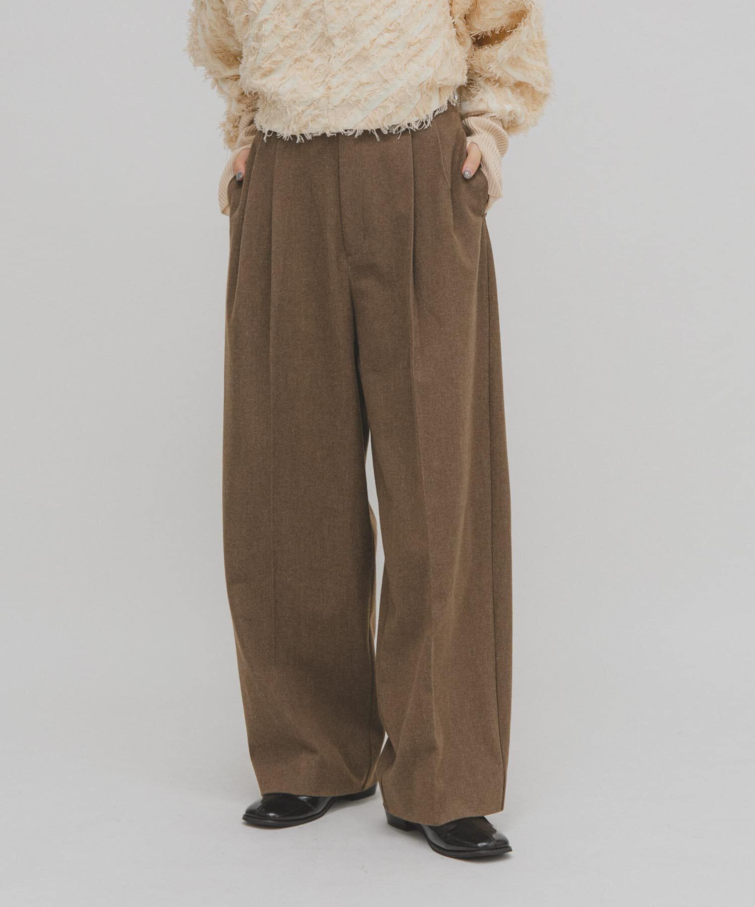  「ウールライクブラッジュドパンツ」|その他|