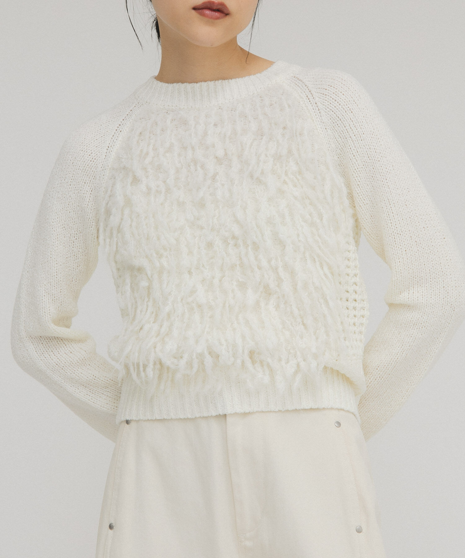  「コンパクトフリンジニット」|ニット・セーター|