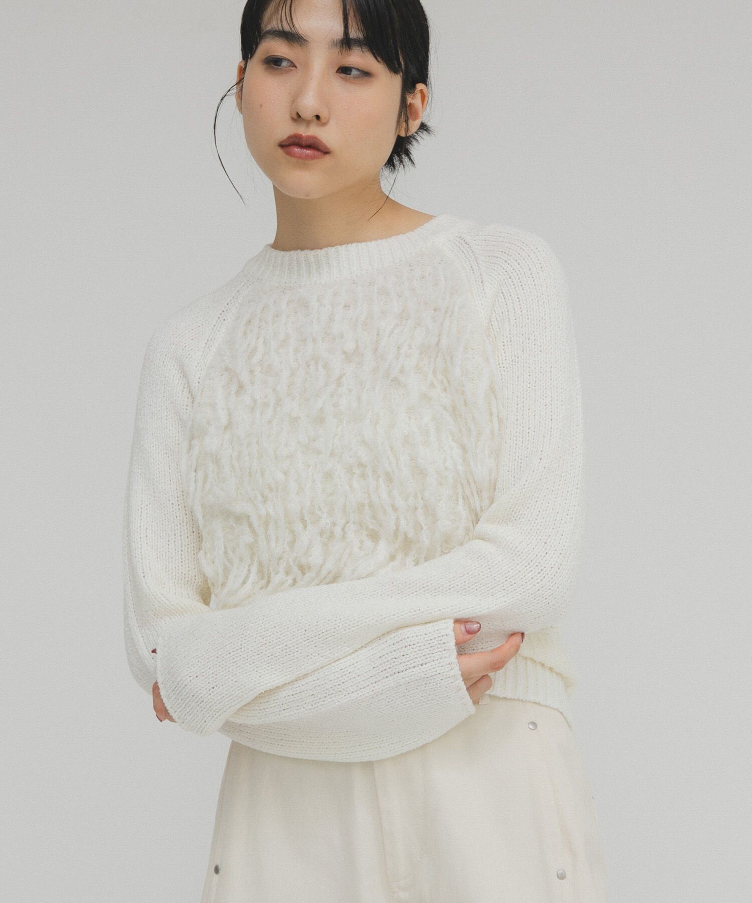  「コンパクトフリンジニット」|ニット・セーター|