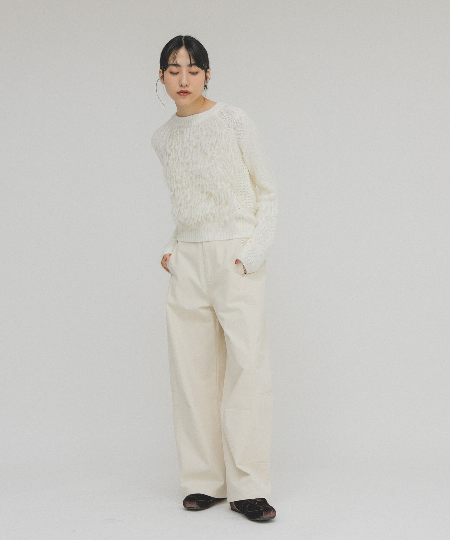  「コンパクトフリンジニット」|ニット・セーター|