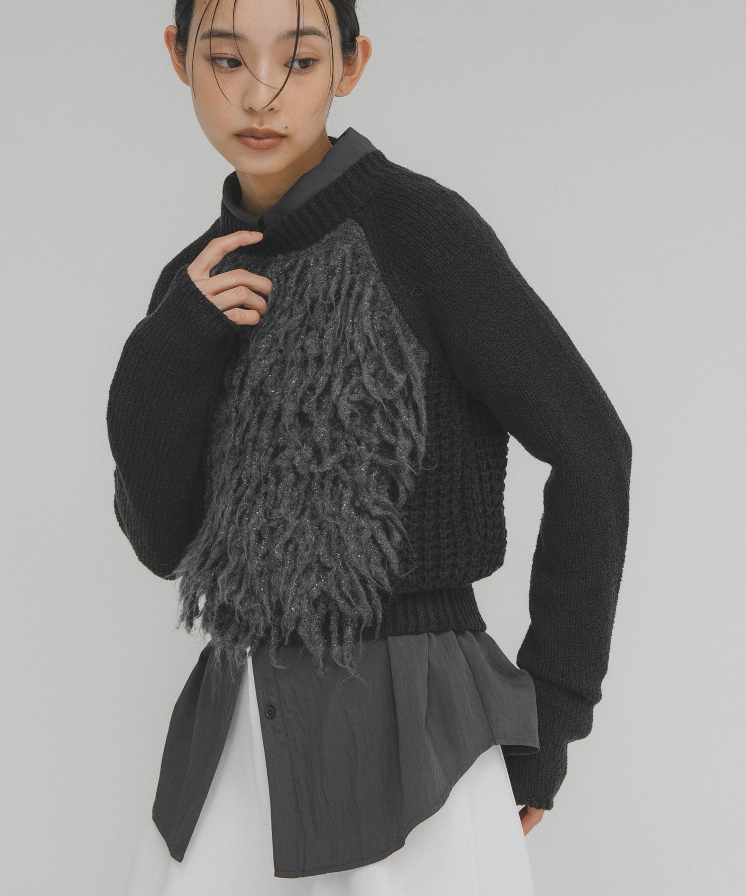  「コンパクトフリンジニット」|ニット・セーター|