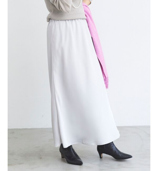 le.coeur blanc「サテンナロースカート」|スカート|