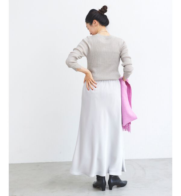 le.coeur blanc「サテンナロースカート」|スカート|