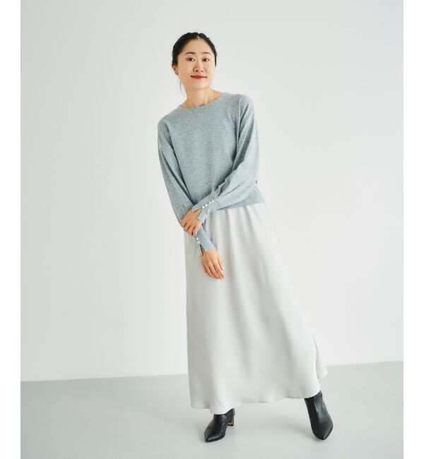 le.coeur blanc「サテンナロースカート」|スカート|