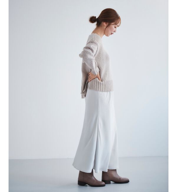 le.coeur blanc「サテンナロースカート」|スカート|