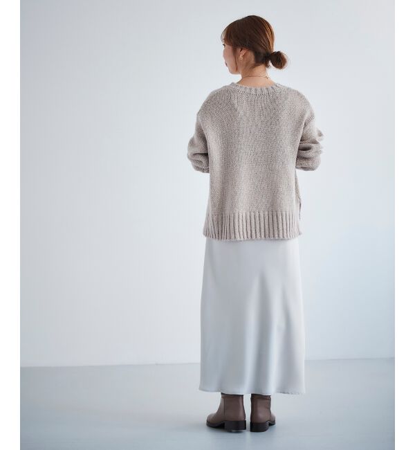 le.coeur blanc「サテンナロースカート」|スカート|