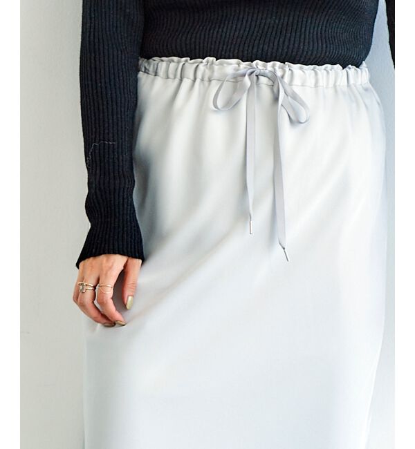 le.coeur blanc「サテンナロースカート」|スカート|