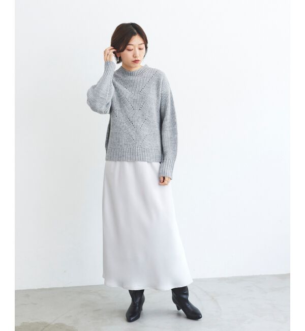 le.coeur blanc「サテンナロースカート」|スカート|