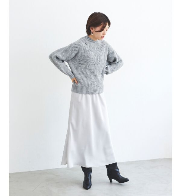 le.coeur blanc「サテンナロースカート」|スカート|