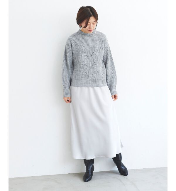 le.coeur blanc「サテンナロースカート」|スカート|