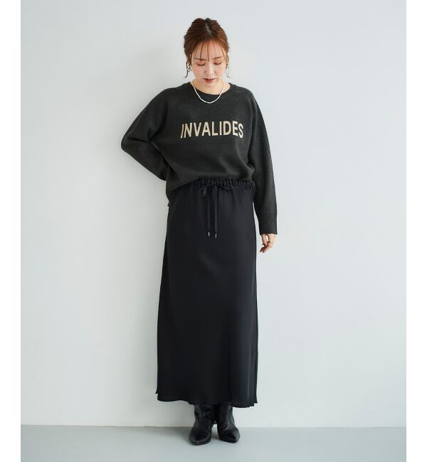 le.coeur blanc「サテンナロースカート」|スカート|