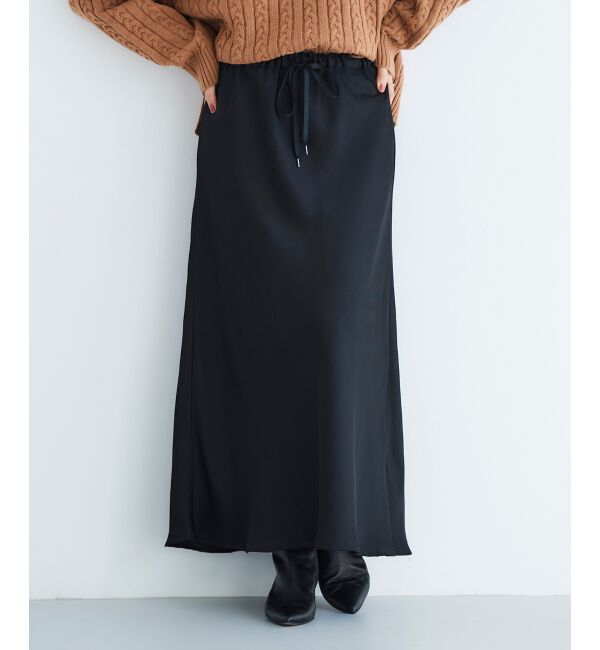 le.coeur blanc「サテンナロースカート」|スカート|