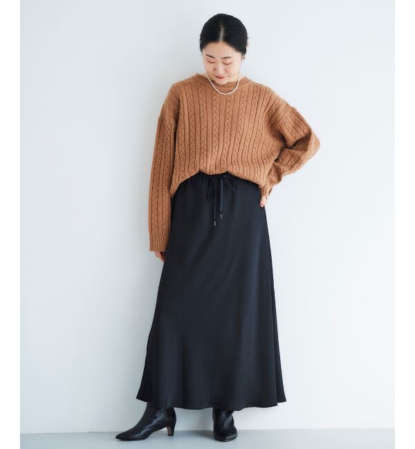 le.coeur blanc「サテンナロースカート」|スカート|