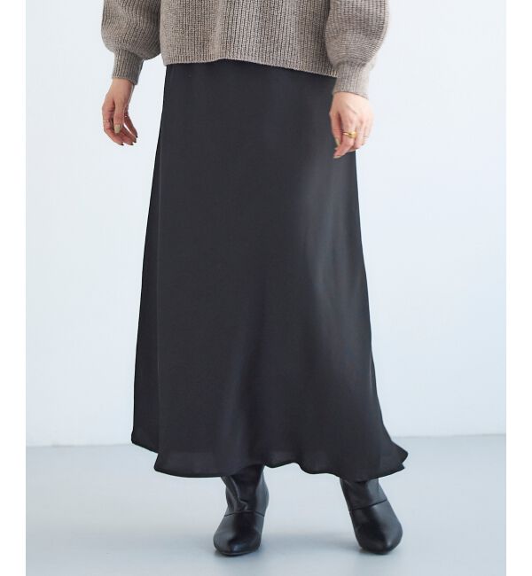 le.coeur blanc「サテンナロースカート」|スカート|