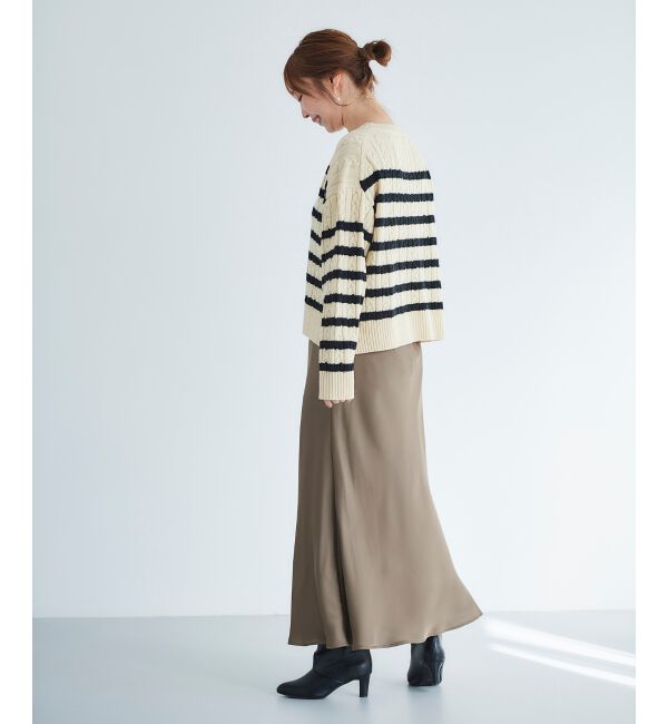 le.coeur blanc「サテンナロースカート」|スカート|