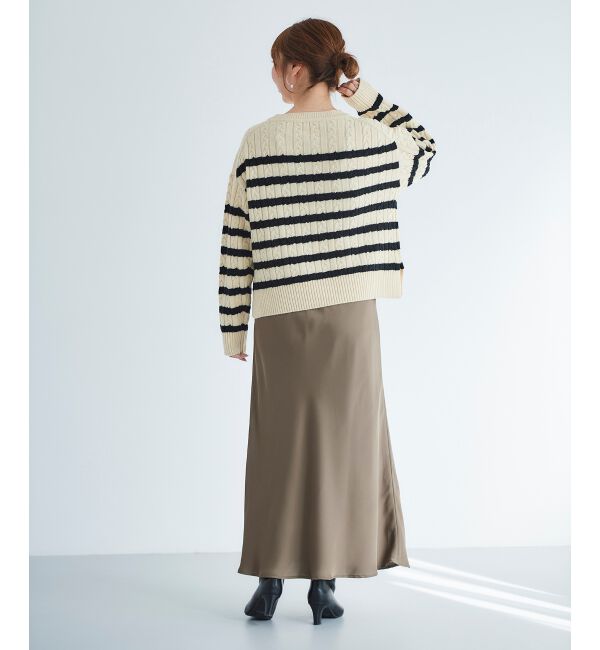 le.coeur blanc「サテンナロースカート」|スカート|