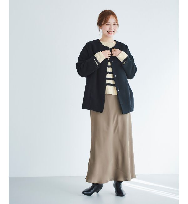 le.coeur blanc「サテンナロースカート」|スカート|