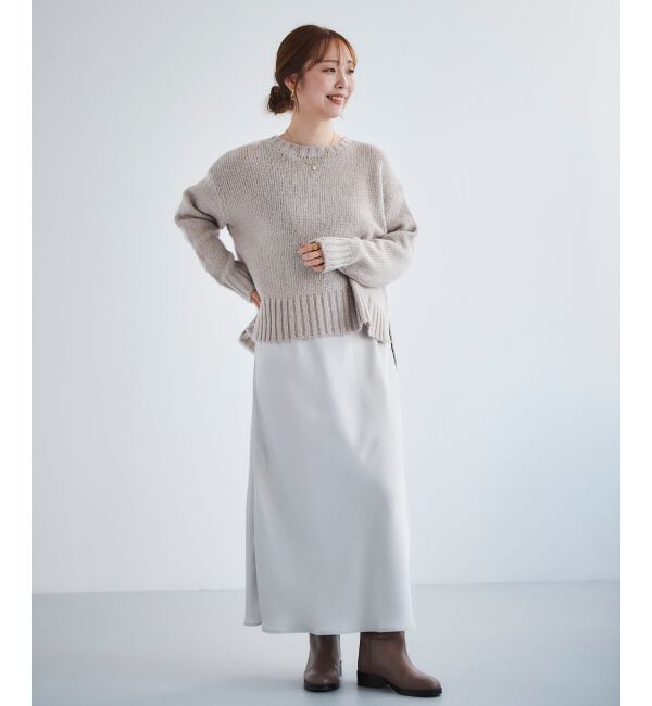 le.coeur blanc「サテンナロースカート」|スカート|