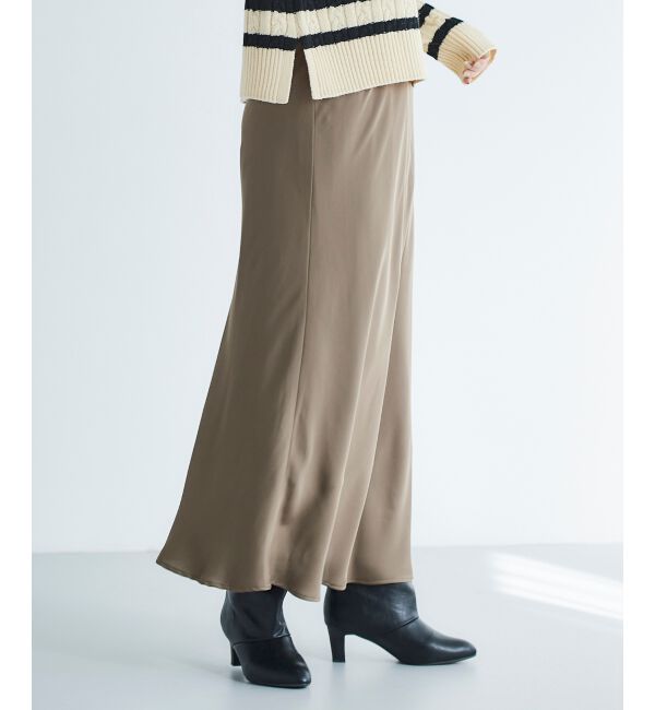 le.coeur blanc「サテンナロースカート」|スカート|