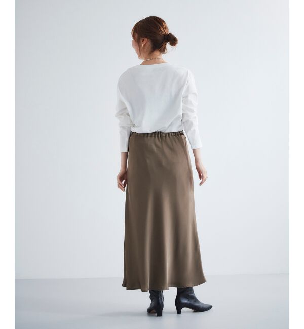 le.coeur blanc「サテンナロースカート」|スカート|