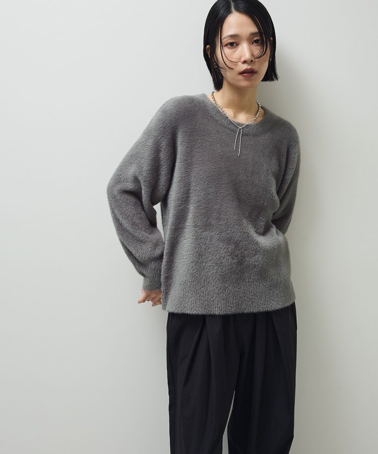 Green Parks「シャギークルーネックニットプルオーバー」|ニット・セーター|Gray