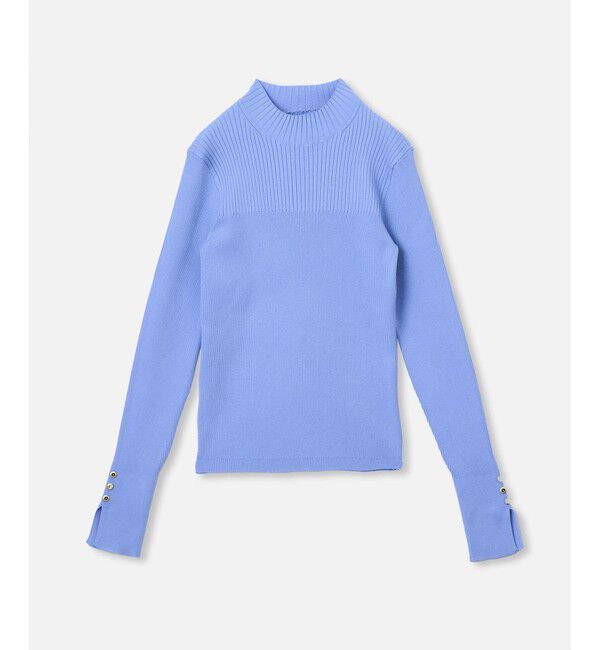 allureville「キリカエリブプルオーバー」|ニット・セーター|ライトブルー