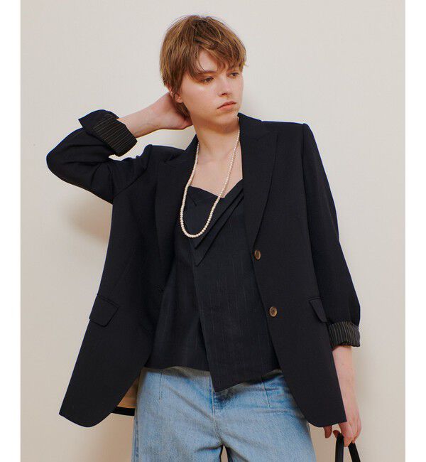 allureville「リネンライクテーラードジャケット」|テーラードジャケット|
