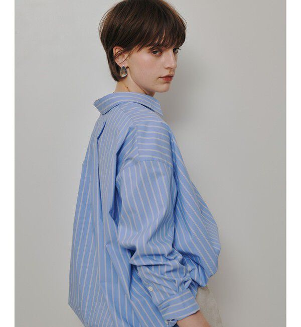 allureville「ストライプスカーフ付バルーンシャツ」|シャツ・ブラウス|