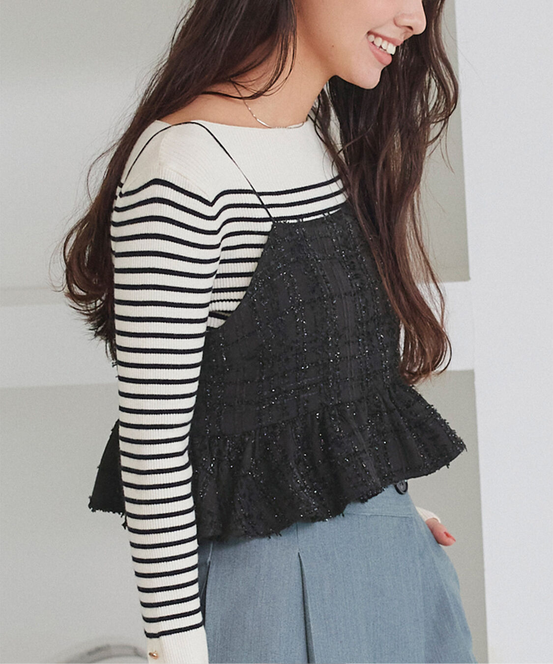 titivate「ラメツイードキャミソールトップス」|キャミソール|