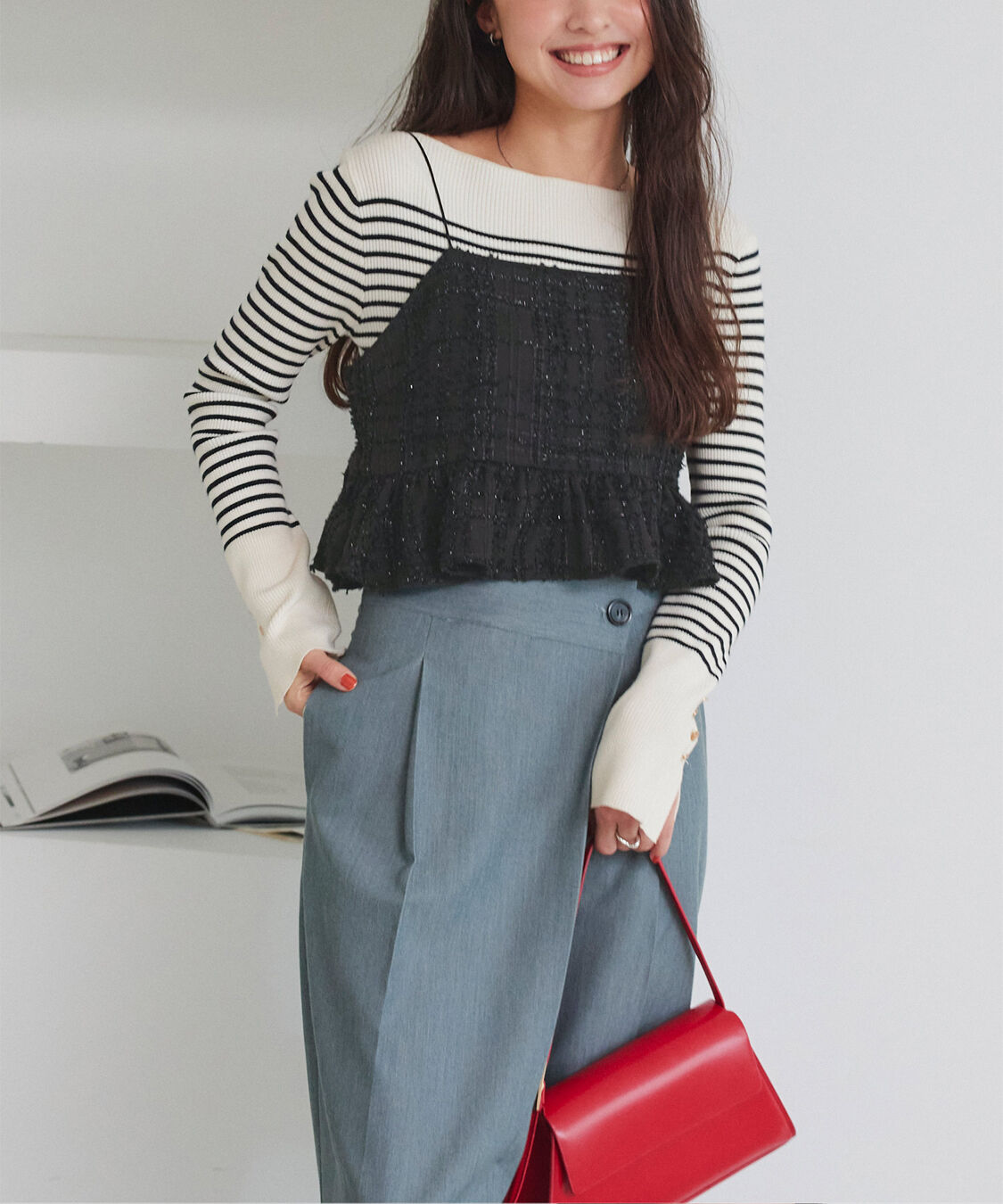 titivate「ラメツイードキャミソールトップス」|キャミソール|