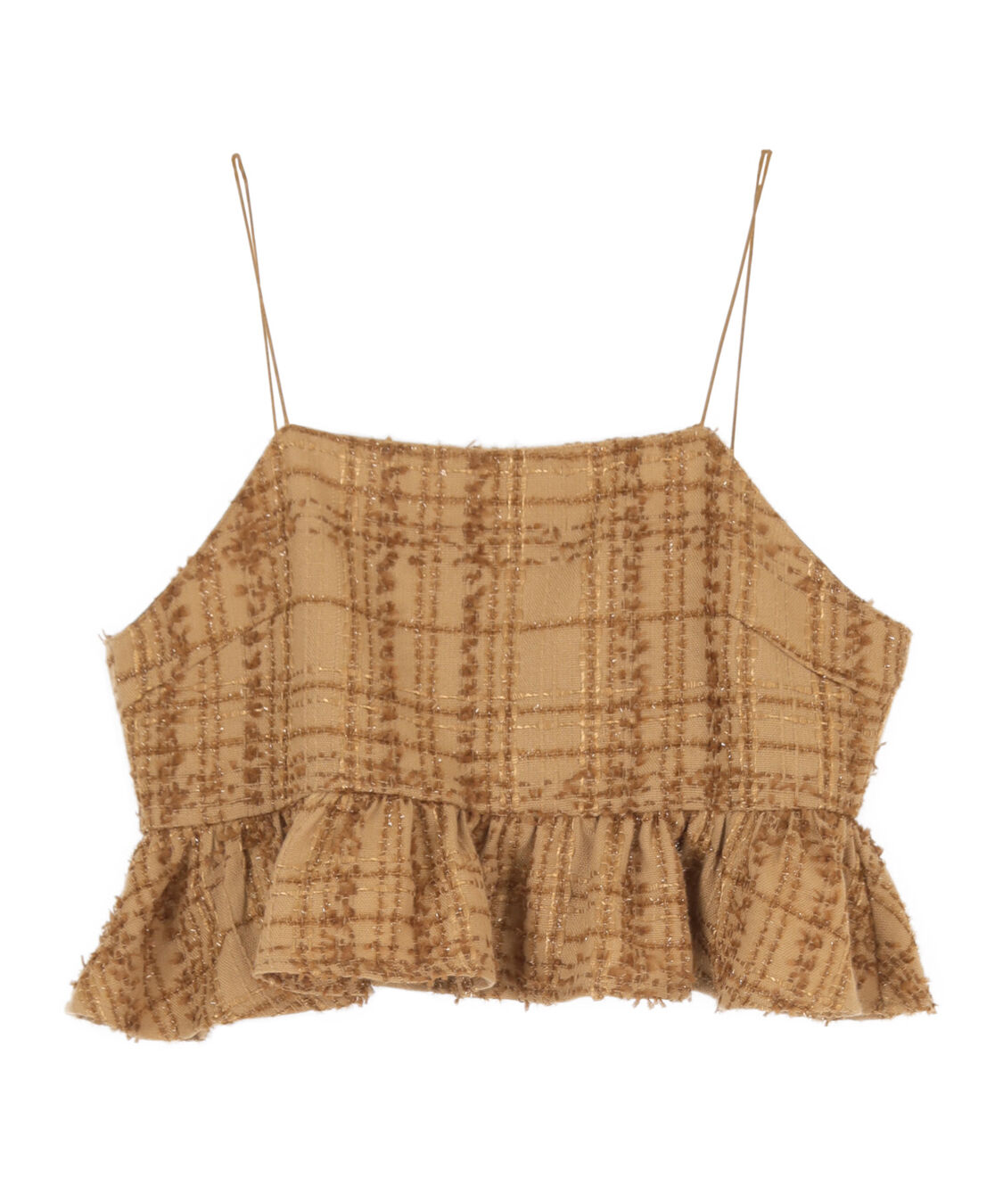 titivate「ラメツイードキャミソールトップス」|キャミソール|ブラウン