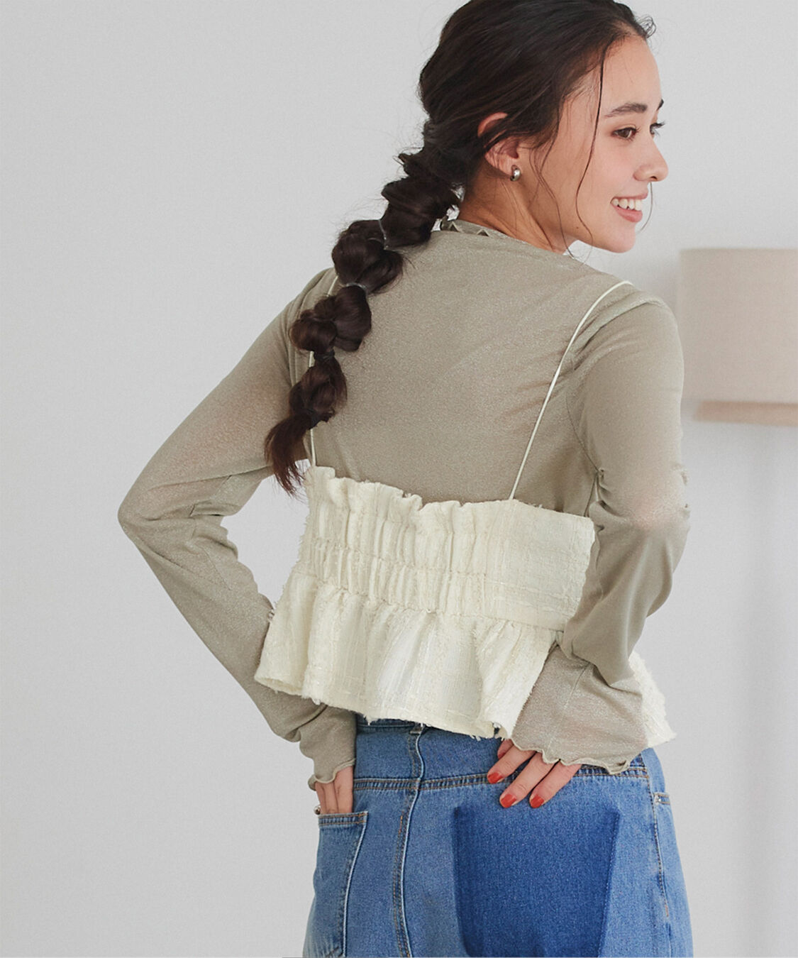 titivate「ラメツイードキャミソールトップス」|キャミソール|