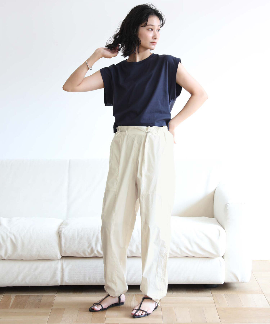 ur's「ドロストジョガーパンツ/ラッシュガード」|スラックス|