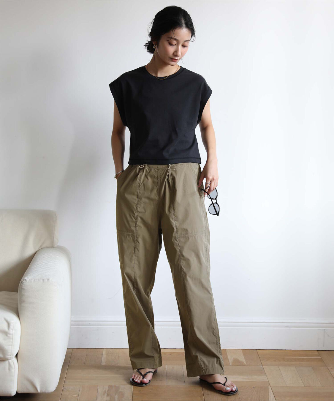 ur's「ドロストジョガーパンツ/ラッシュガード」|スラックス|