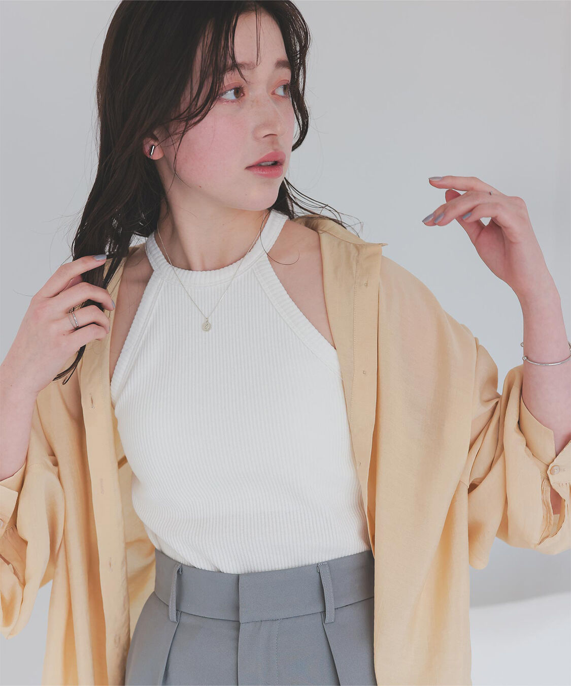 titivate「ホルターネックタンクトップ」|Tシャツ・カットソー|オフホワイト