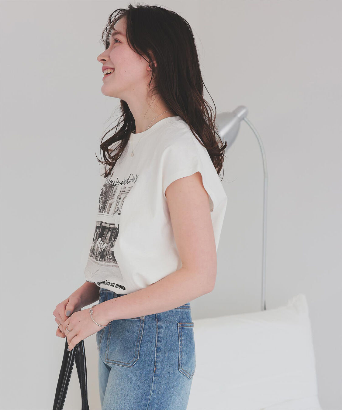 titivate「フレンチスリーブピグメントフォトプリントTシャツ」|Tシャツ・カットソー|