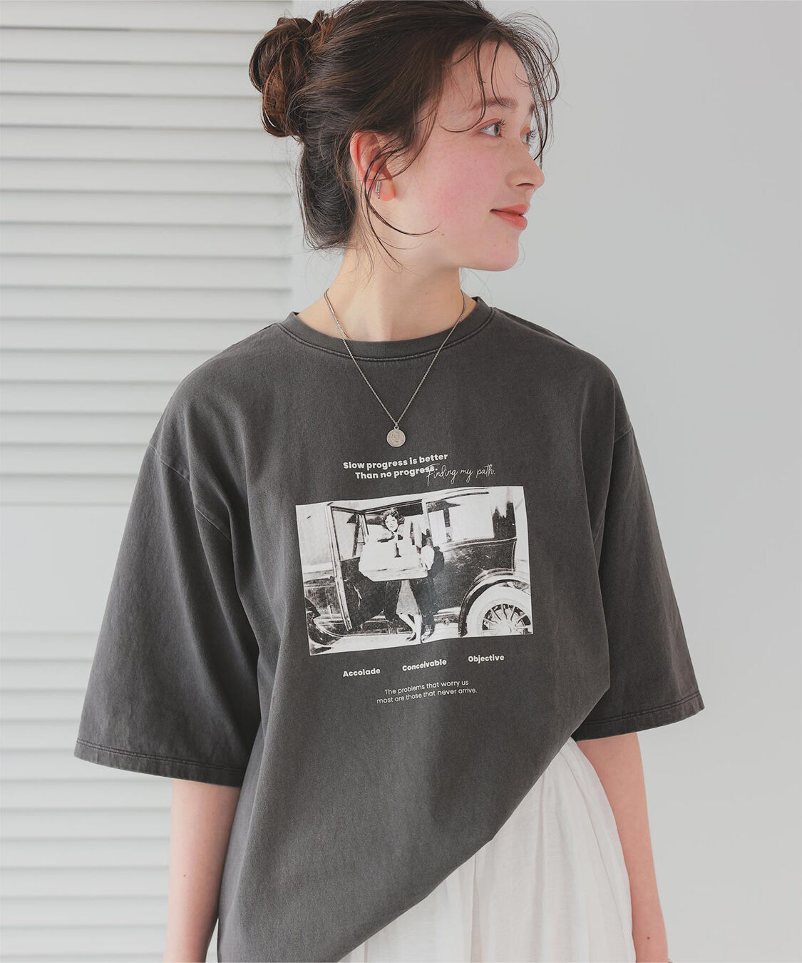 titivate「オーバーサイズピグメントフォトプリントTシャツ」|Tシャツ・カットソー|