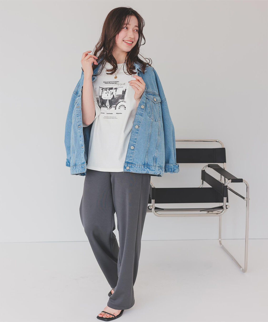 titivate「オーバーサイズピグメントフォトプリントTシャツ」|Tシャツ・カットソー|