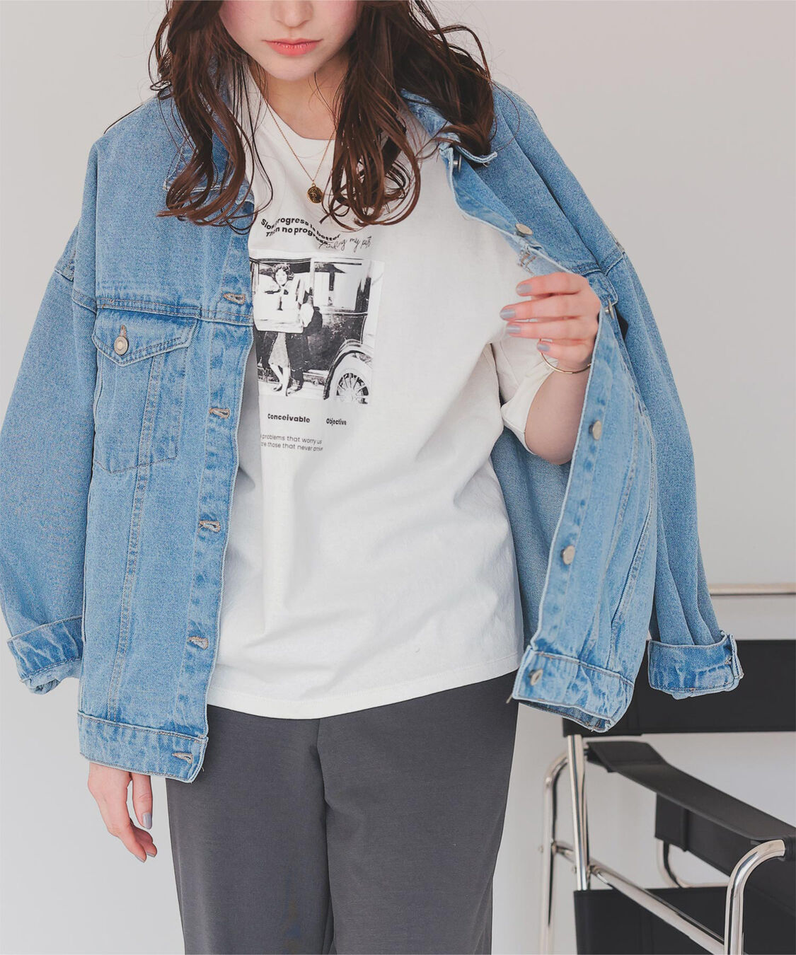 titivate「オーバーサイズピグメントフォトプリントTシャツ」|Tシャツ・カットソー|