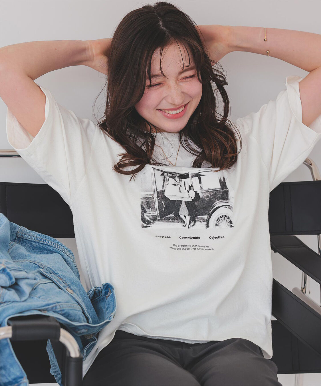 titivate「オーバーサイズピグメントフォトプリントTシャツ」|Tシャツ・カットソー|