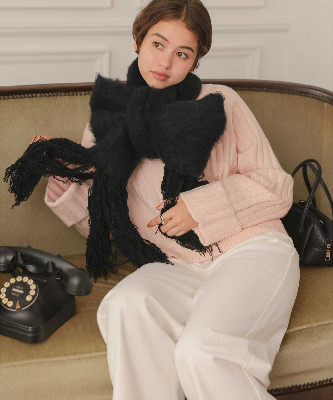 titivate「モヘアタッチボリュームマフラー」|マフラー|