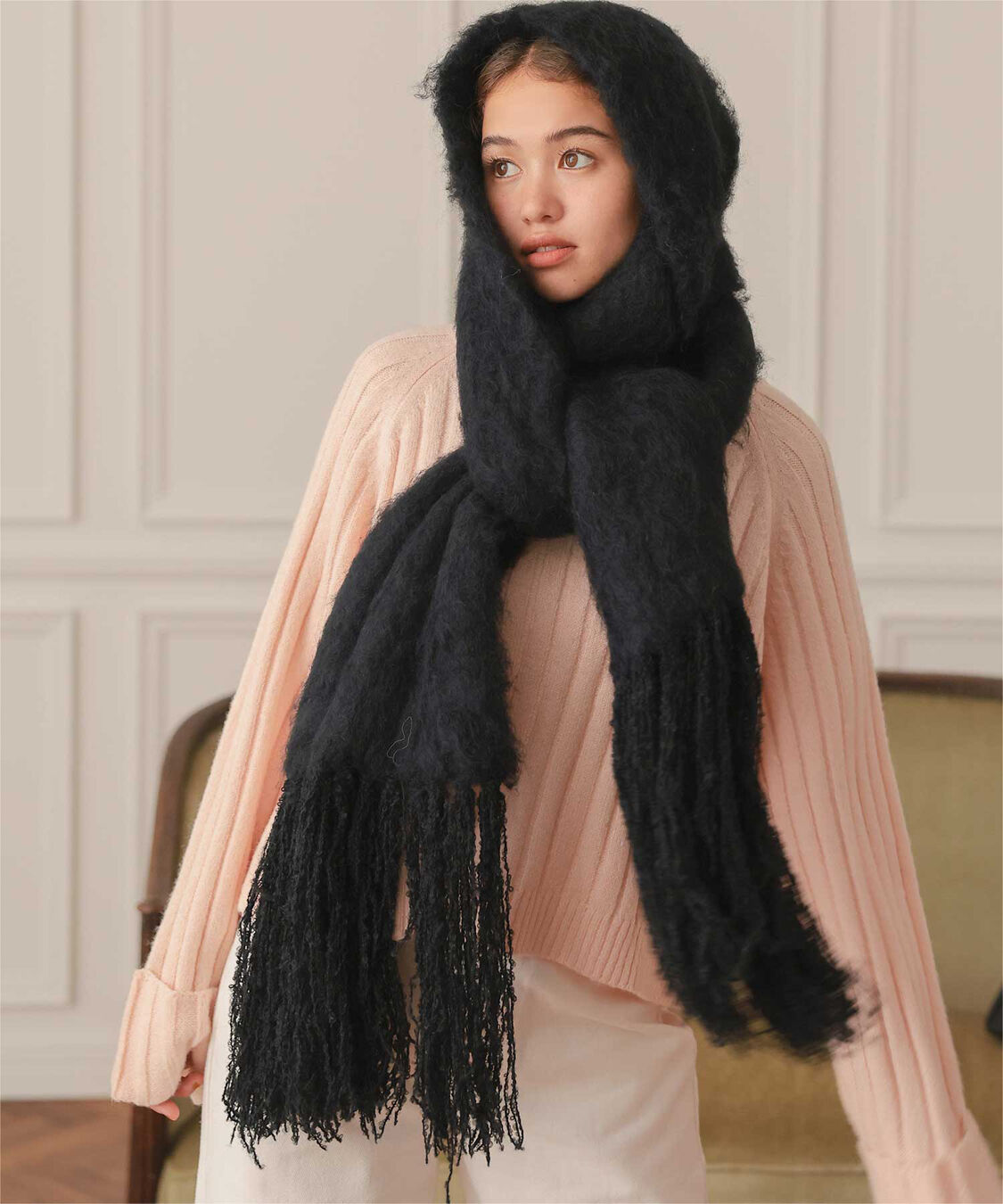 titivate「モヘアタッチボリュームマフラー」|マフラー|