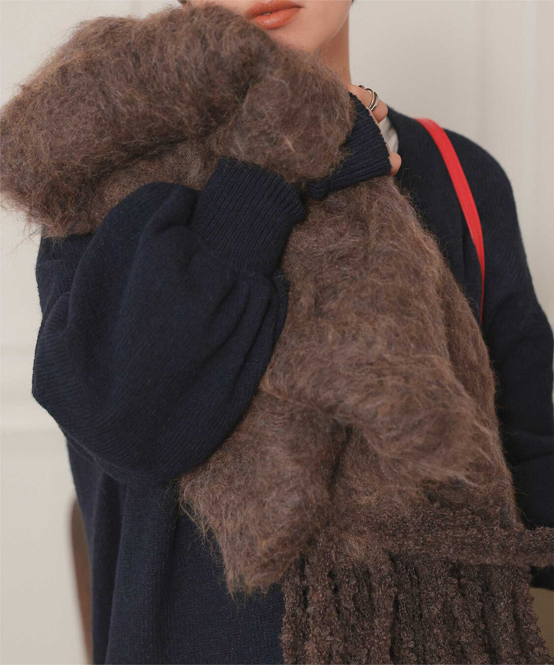 titivate「モヘアタッチボリュームマフラー」|マフラー|