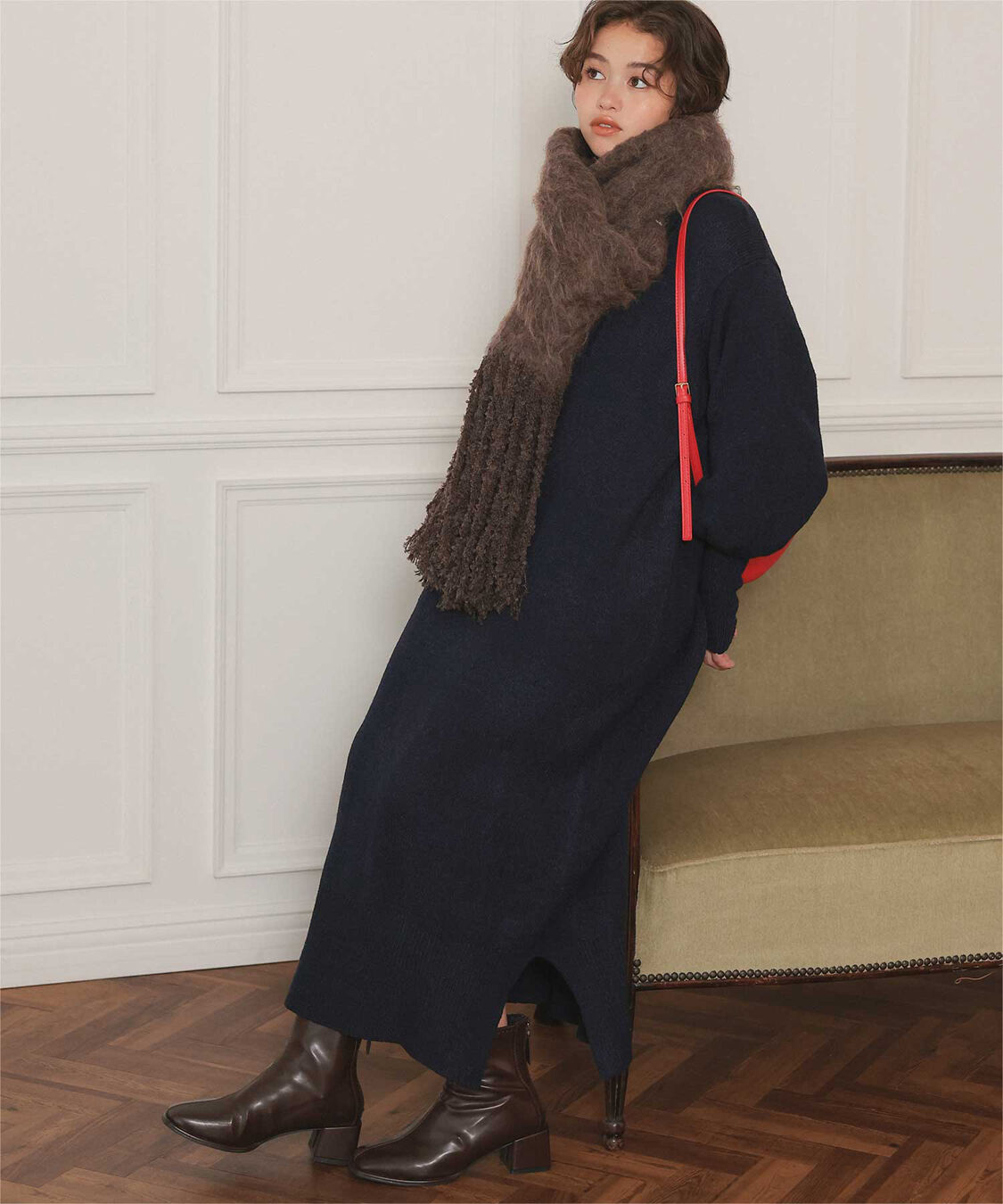 titivate「モヘアタッチボリュームマフラー」|マフラー|