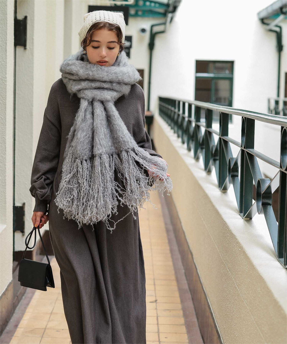 titivate「モヘアタッチボリュームマフラー」|マフラー|