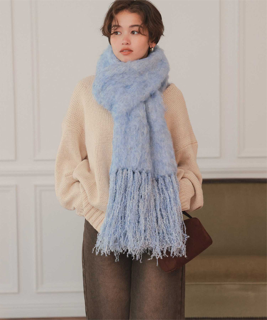 titivate「モヘアタッチボリュームマフラー」|マフラー|