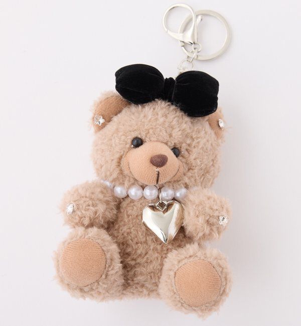  「リボン付きベアバッグチャーム」|その他|ブラウン系その他