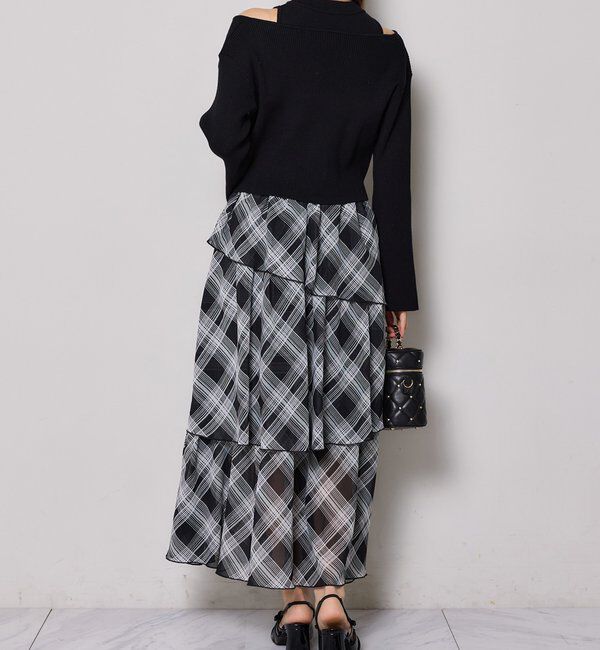  「カーデセットドッキングティアードワンピ」|ワンピース|